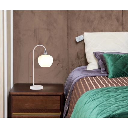 Globo - Bordslampa 1xE27/40W/230V vit