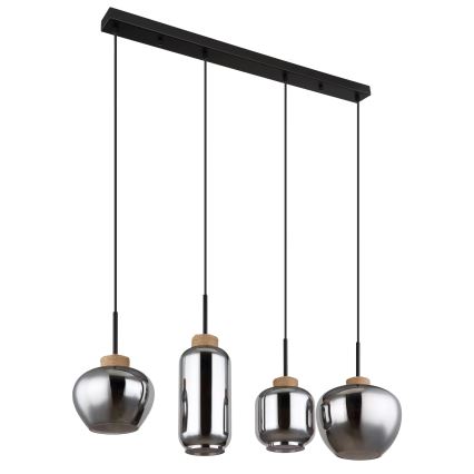 Globo - Ljuskrona med textilsladd 4xE27/40W/230V