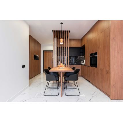 Globo - Ljuskrona med textilsladd 1xE27/60W/230V diameter 18 cm koppar