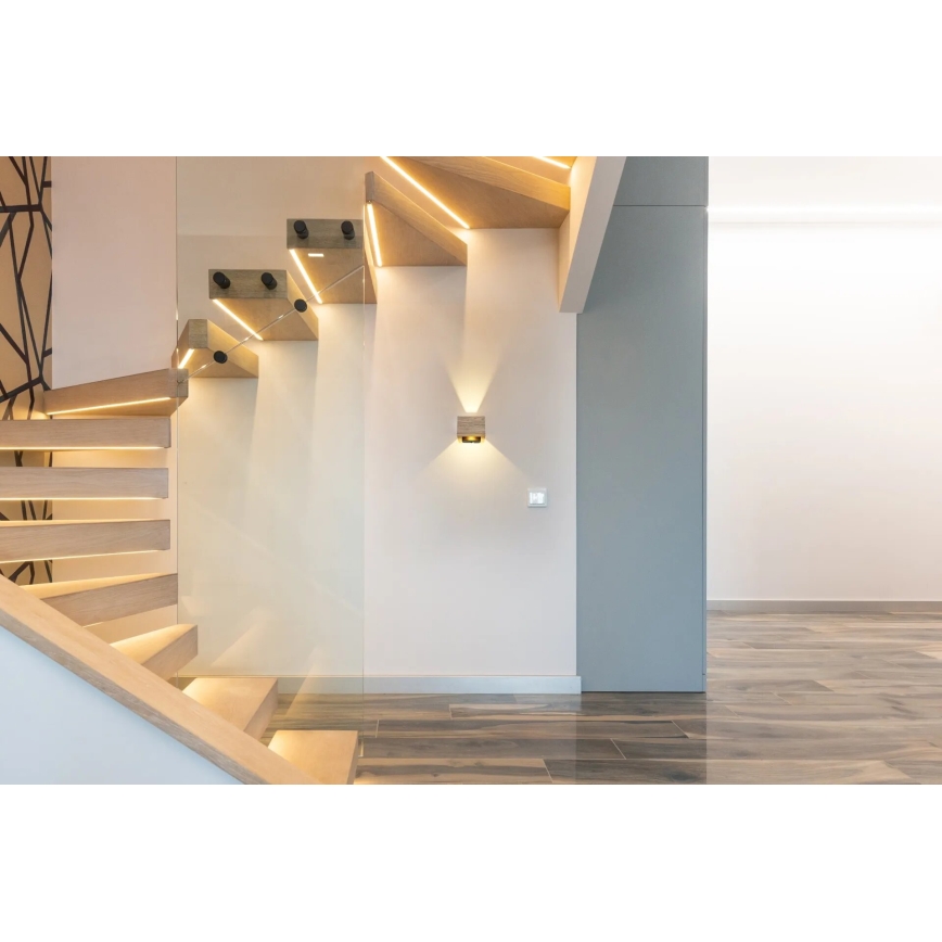 Globo - LED väggbelysning LED/8W/230V brun