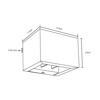Globo - LED väggbelysning LED/8W/230V brun