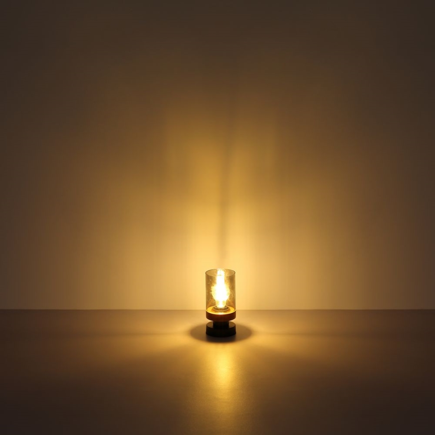 Globo - Bordslampa 1xE27/40W/230V metall/trä