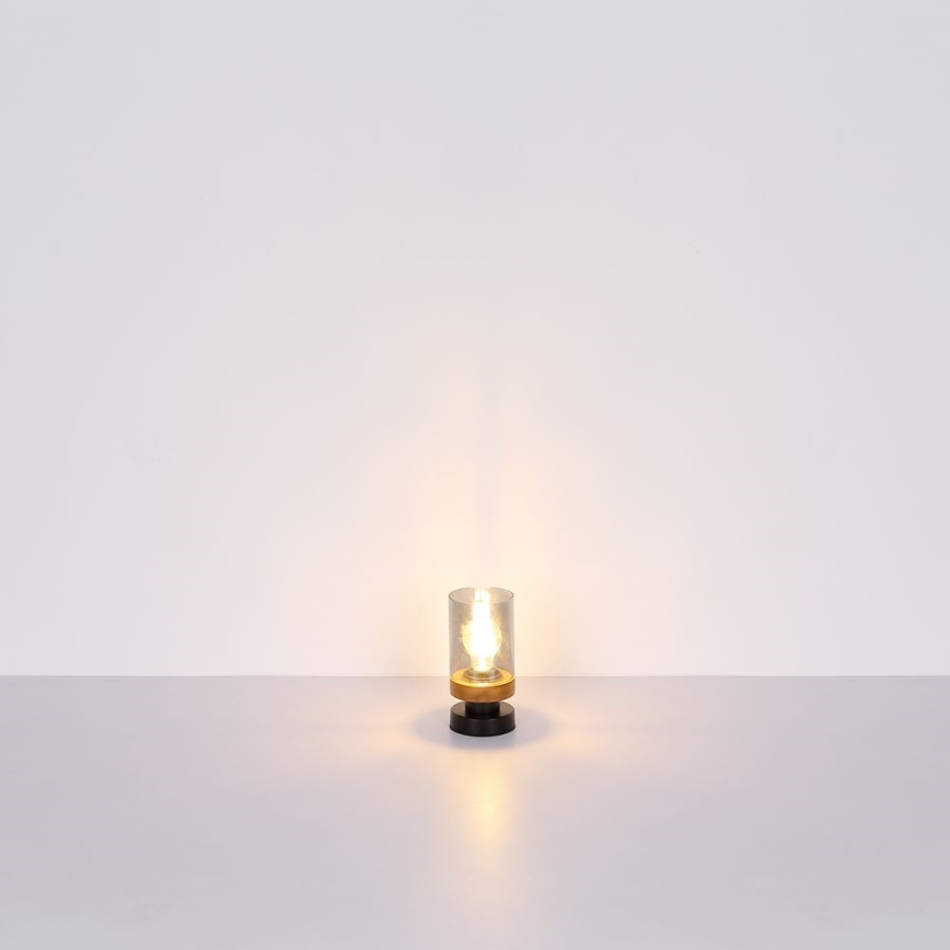 Globo - Bordslampa 1xE27/40W/230V metall/trä