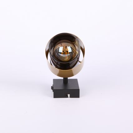 Globo - Väggspotlight 1xE27/40W/230V svart/mässing
