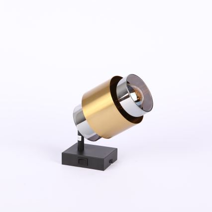Globo - Väggspotlight 1xE27/40W/230V svart/mässing
