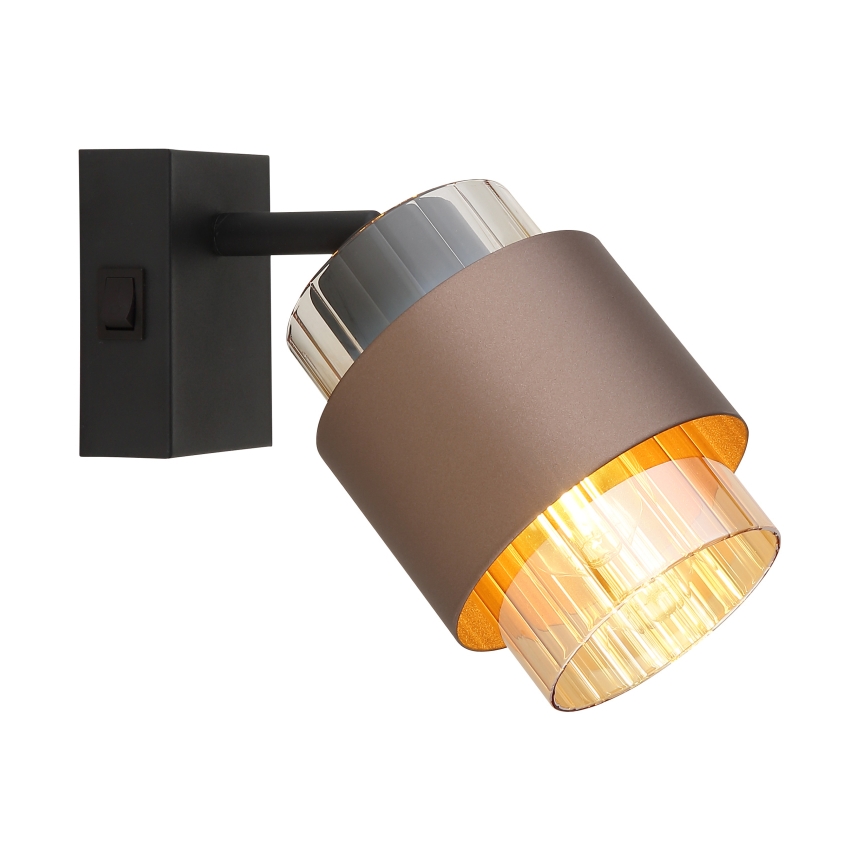 Globo - Väggspotlight 1xE27/40W/230V svart/brons