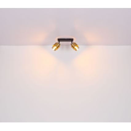 Globo - Spotlight 2xE27/40W/230V svart/mässing