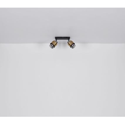 Globo - Spotlight 2xE27/40W/230V svart/mässing