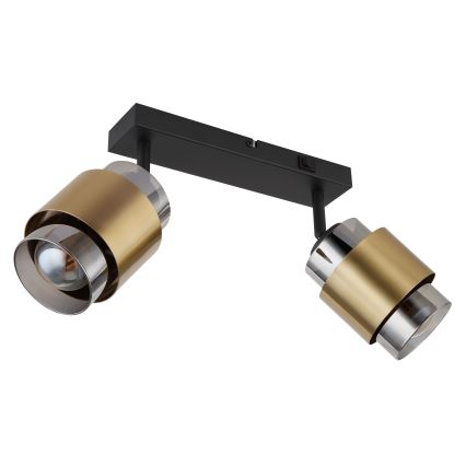 Globo - Spotlight 2xE27/40W/230V svart/mässing