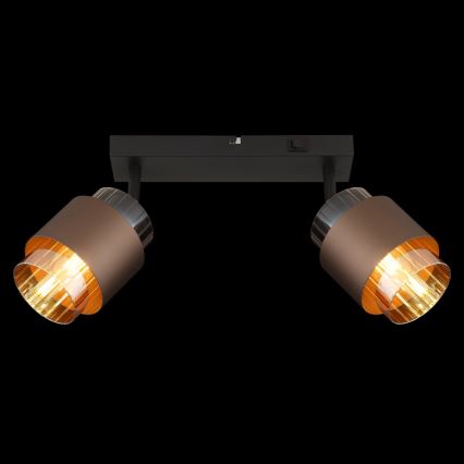 Globo - Spotarmatur 2xE27/40W/230V svart/brons