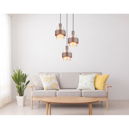 Globo - Hänglampa på kabel 3xE27/60W/230V
