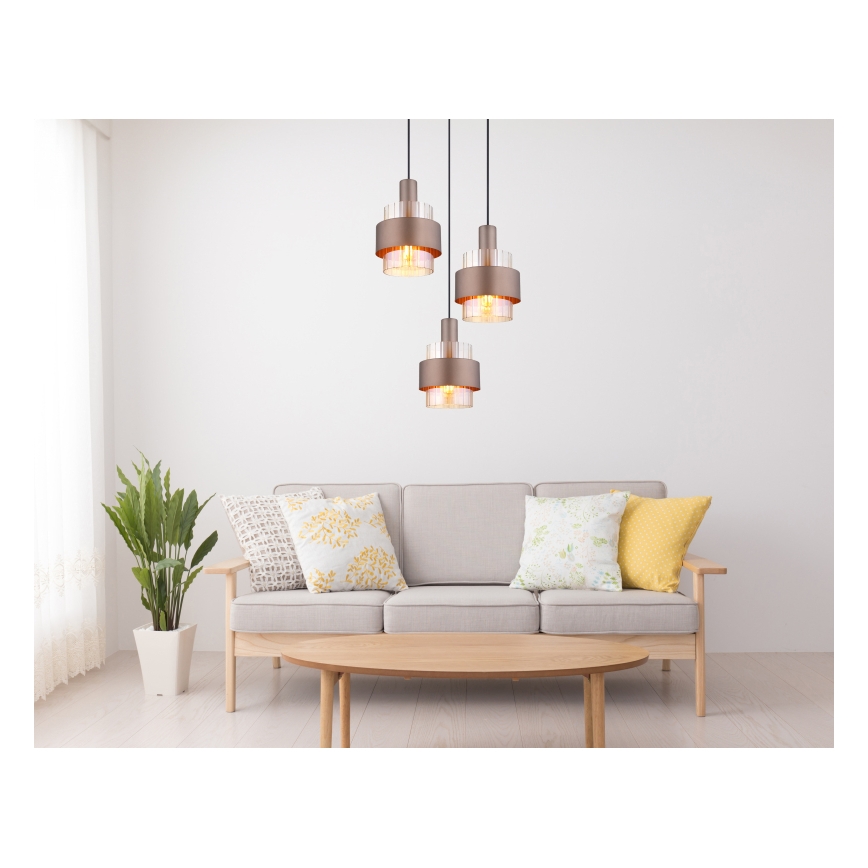 Globo - Hänglampa på kabel 3xE27/60W/230V