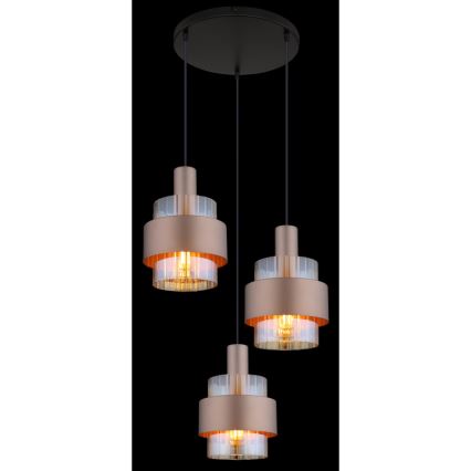 Globo - Hänglampa på kabel 3xE27/60W/230V