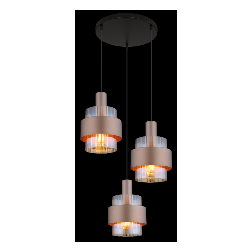 Globo - Hänglampa på kabel 3xE27/60W/230V