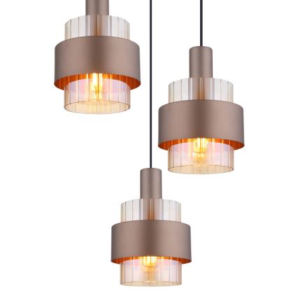 Globo - Hänglampa på kabel 3xE27/60W/230V