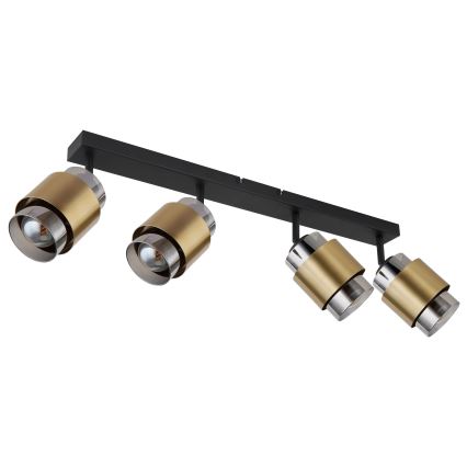 Globo - Spotlight 4xE27/40W/230V svart/mässing