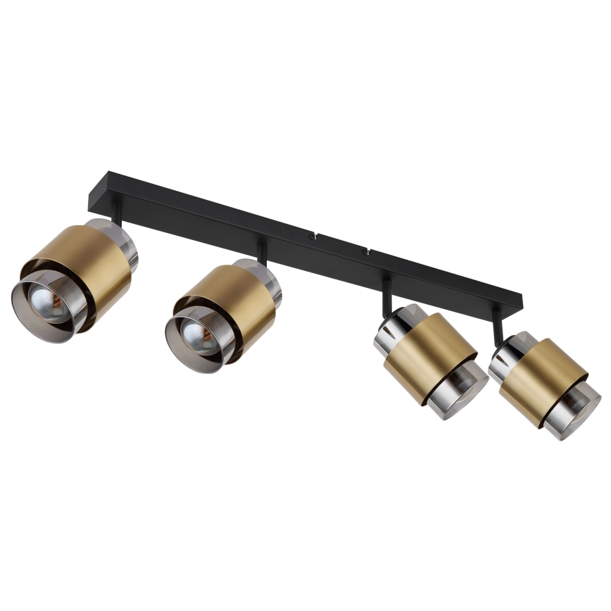 Globo - Spotlight 4xE27/40W/230V svart/mässing