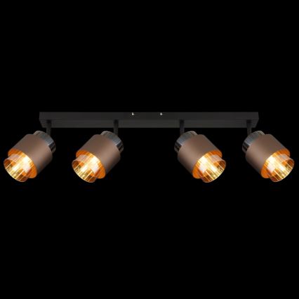 Globo - Takspot 4xE27/40W/230V svart/brons