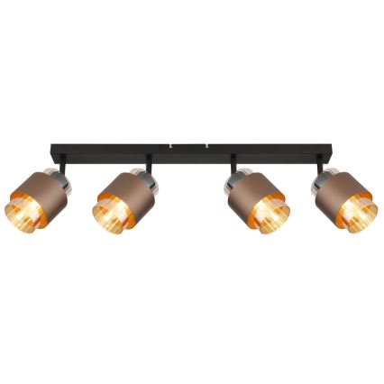 Globo - Takspot 4xE27/40W/230V svart/brons