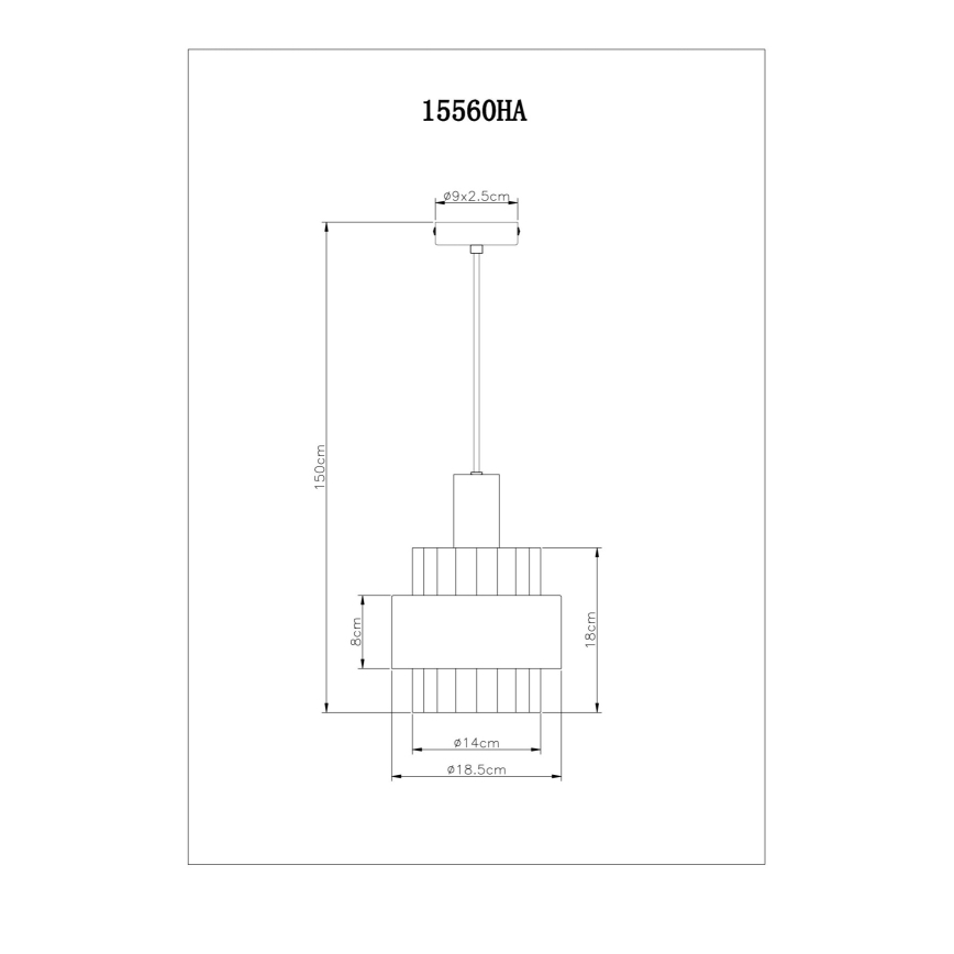 Globo - Pendellampa med vajer 1xE27/60W/230V