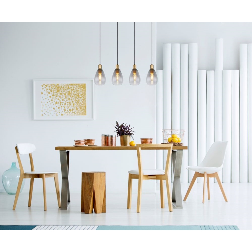 Globo - Taklampa med 4xE27/40W/230V i mässing