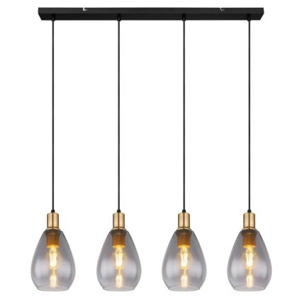 Globo - Taklampa med 4xE27/40W/230V i mässing