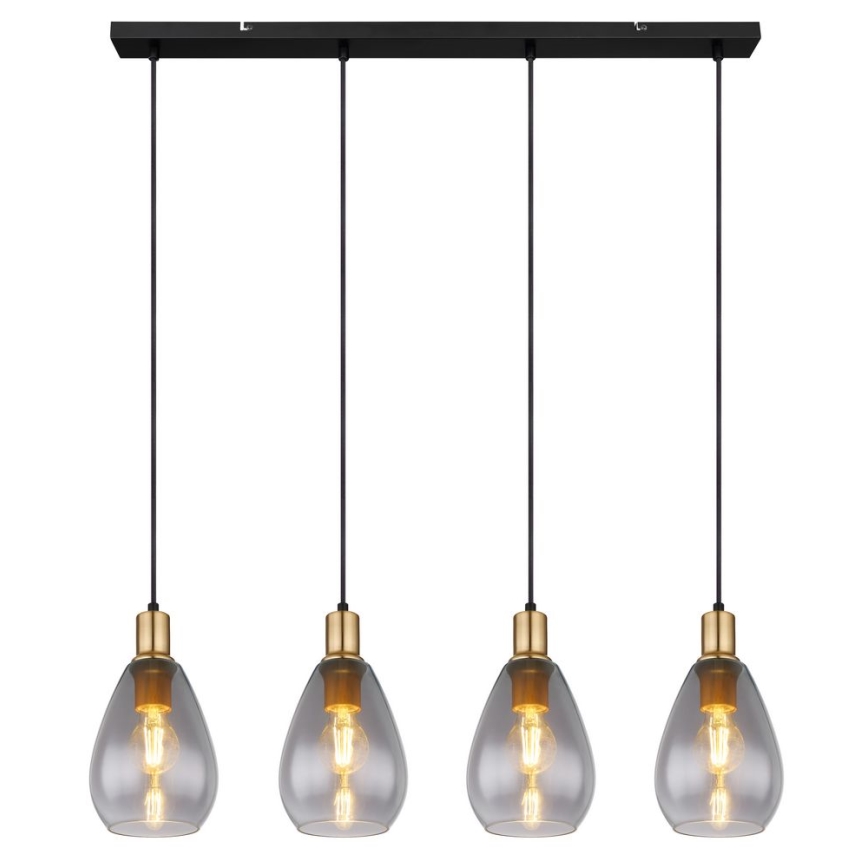 Globo - Taklampa med 4xE27/40W/230V i mässing