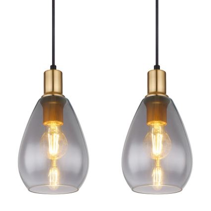 Globo - Taklampa med 4xE27/40W/230V i mässing