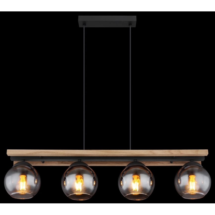 Globo - Ljuskrona med textilsladd 4xE27/25W/230V