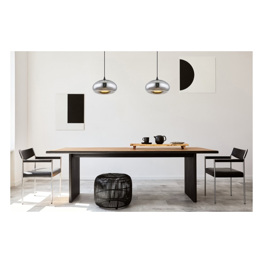 Globo - Ljusskrona med upphängningsrem  1xE27/60W/230V blank krom