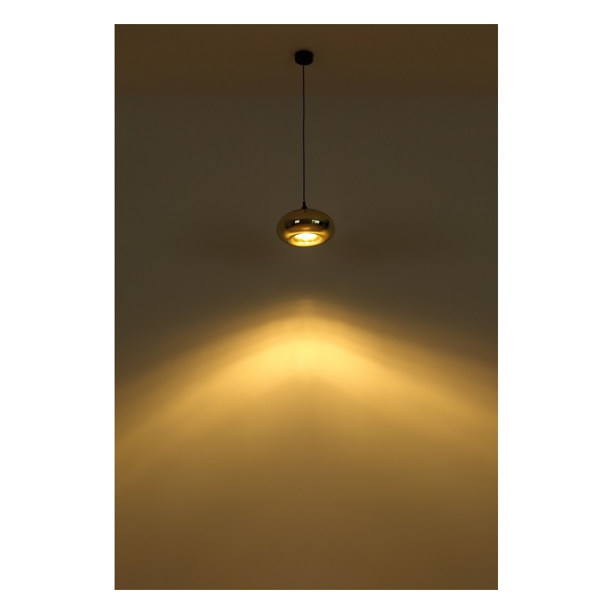 Globo - Ljusskrona med upphängningsrem  1xE27/60W/230V blank krom