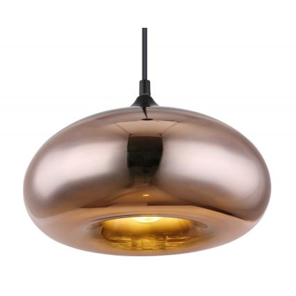 Globo - Ljusskrona med upphängningsrem  1xE27/60W/230V koppar