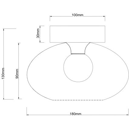 Globo - Taklampa 1xE27ILLU/40W/230V svart