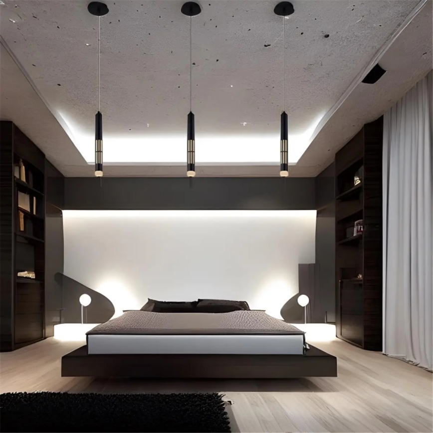 Globo 15630H - LED-pendel på vajer PENNY LED/12W/230V 3000K svart