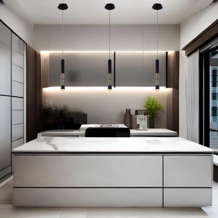 Globo 15630H - LED-pendel på vajer PENNY LED/12W/230V 3000K svart