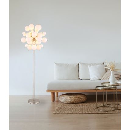 Globo - Golvlampa 6xE14/25W/230V vit