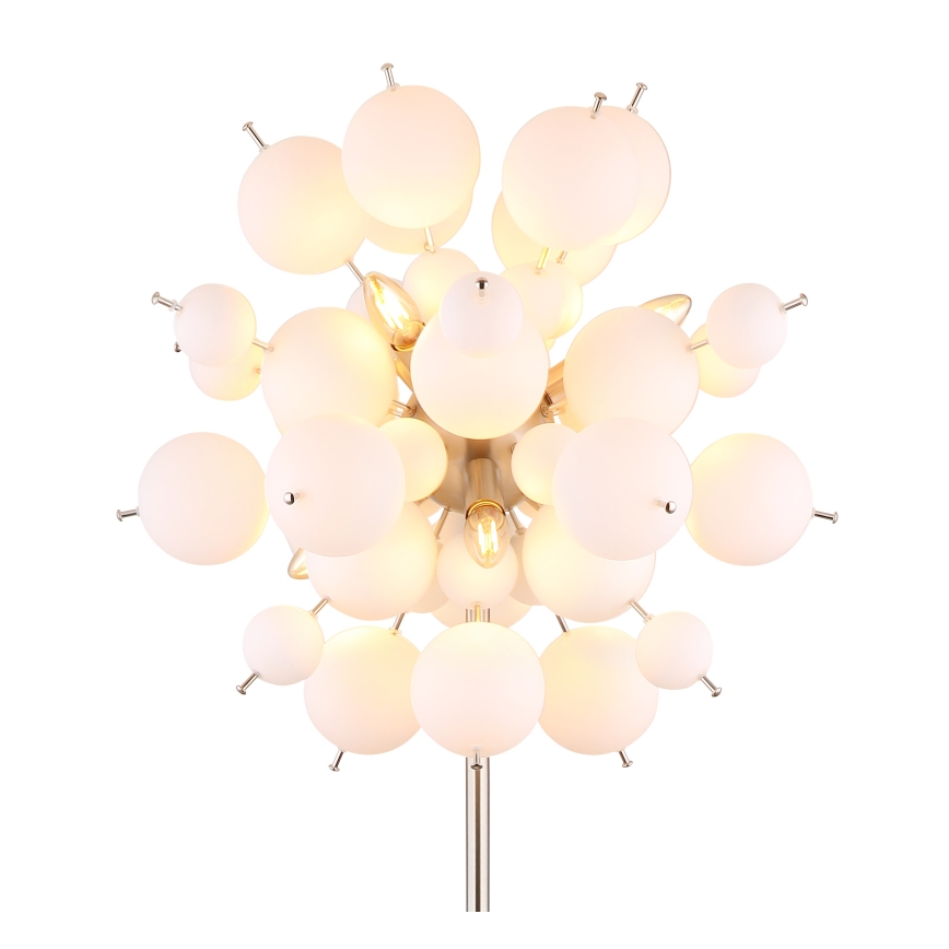 Globo - Golvlampa 6xE14/25W/230V vit