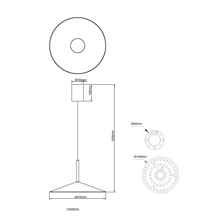 Globo - LED-pendellampa på vajer LED/18W/230V 4000K beige