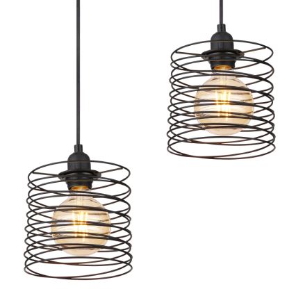 Globo 15640-4H - Pendellampa på vajer TILLY 4xE27/60W/230V svart