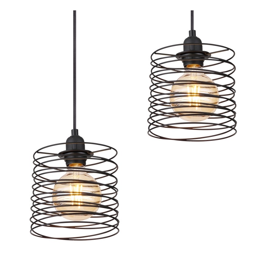 Globo 15640-4H - Pendellampa på vajer TILLY 4xE27/60W/230V svart