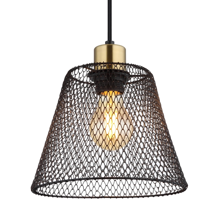 Globo - Ljuskrona med textilsladd 1xE27/40W/230V diameter 20 cm