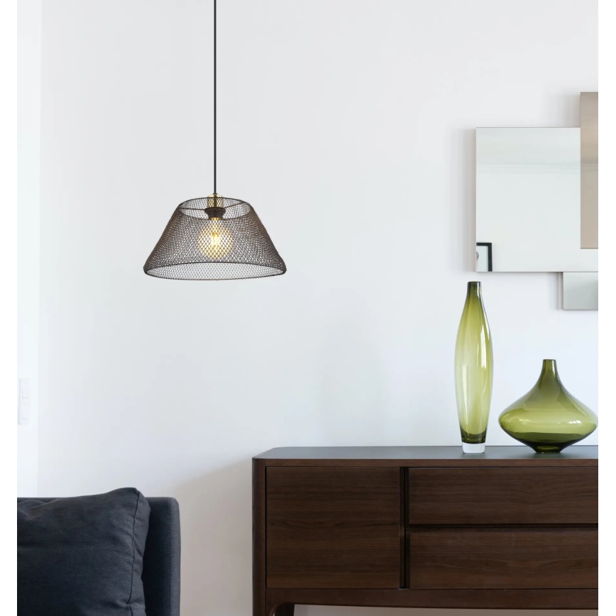 Globo - Ljuskrona med textilsladd 1xE27/40W/230V diameter 36 cm