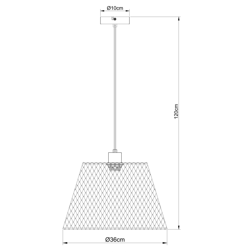 Globo - Ljuskrona med textilsladd 1xE27/40W/230V diameter 36 cm