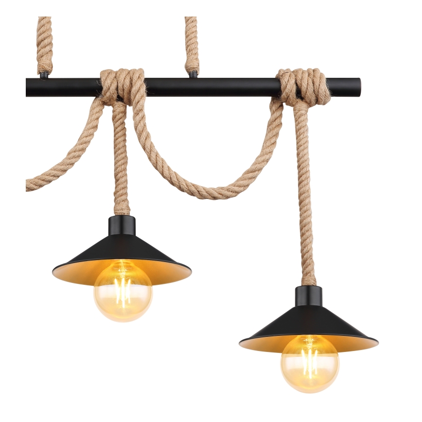 Globo 15690-3H - Taklampa på kabel DIANA 3xE27/60W/230V svart