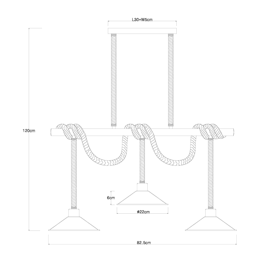 Globo 15690-3H - Taklampa på kabel DIANA 3xE27/60W/230V svart