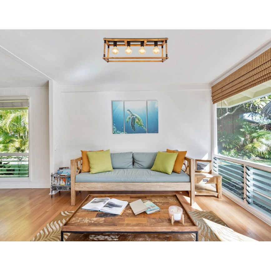 Globo 15691-4D - Taklampa VERNON 4xE27/60W/230V