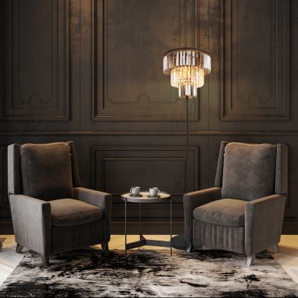 Globo - Golvlampa 3xE27/40W/230V diameter 40 cm svart