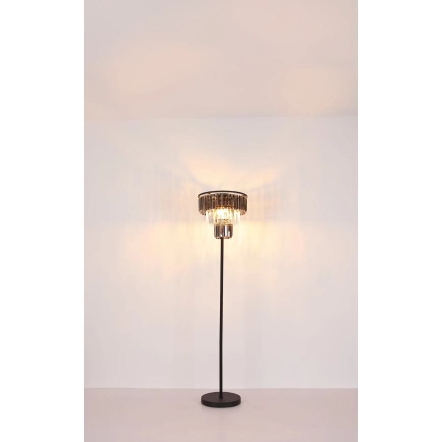 Globo - Golvlampa 3xE27/40W/230V diameter 40 cm svart