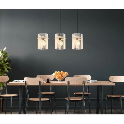 Globo - Taklampa på vajer 3xE27/60W/230V