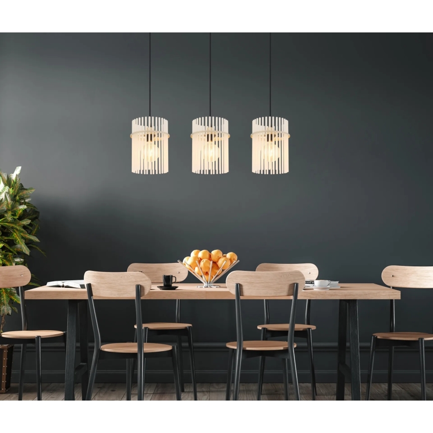 Globo - Taklampa på vajer 3xE27/60W/230V